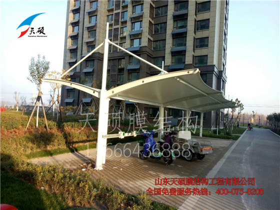 桓台百合园小区膜结构自行车棚